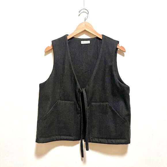 A Bronze Age Dylan Vest in Pebble Denim - Picture 1 of 9